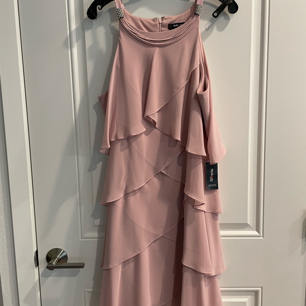 Elegant Pink Layered Dress